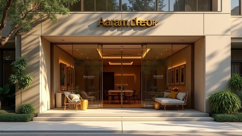 Exterior view of Aaram Decor studio in City Centre, New Delhi